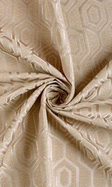 Beige Double Pinch Pleat Custom Drapery