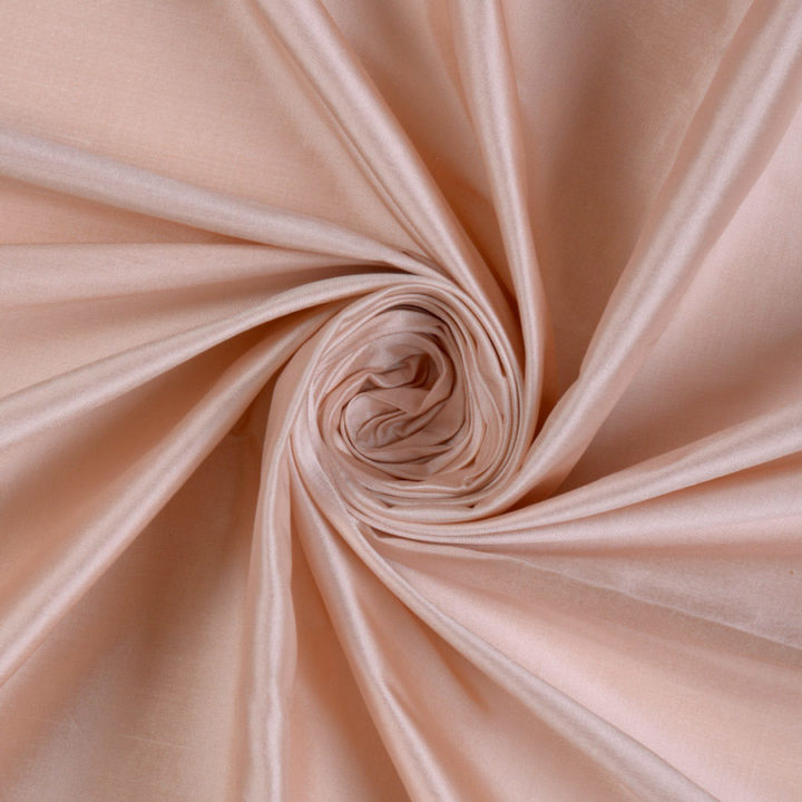 &#8216;Rosea&#8217; Shantung Silk Custom Drapes (Blush Pink/ Peach)