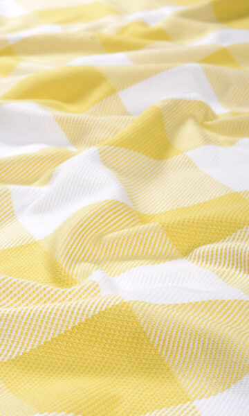 Yellow Checked Extra Long Custom Curtains