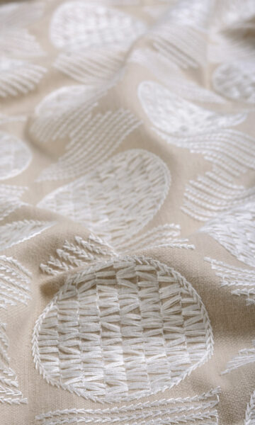 Geometric Embroidery Roman Shades