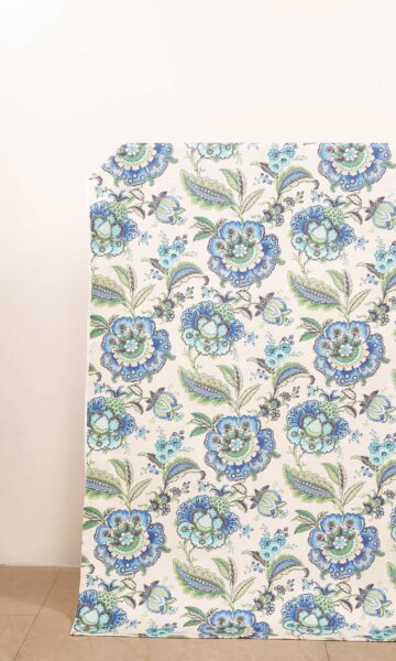 Floral Printed Custom Drapes For Dining Room