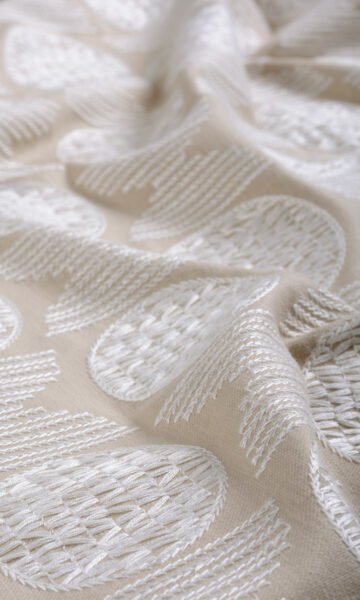 Geometric Embroidery Custom Drapes
