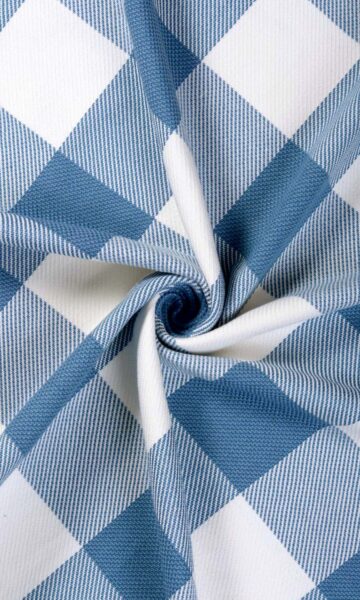 Checked Extra Long Custom Curtains