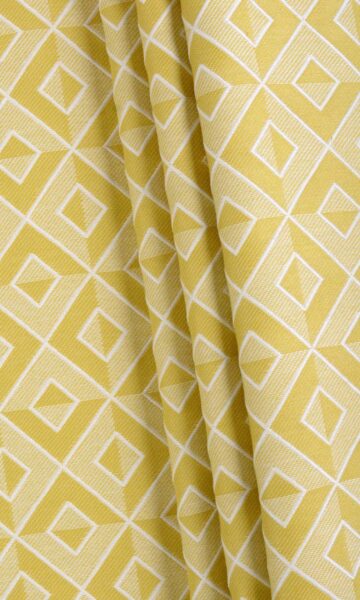 Yellow Geometric Custom Valance
