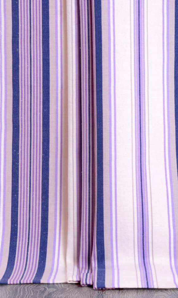 'Vynuoge' Striped Cotton Roman Shades (Violet/ Purple/ White)