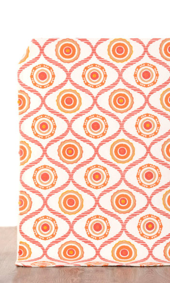 Orange Cotton Abstract Printed Custom Cushions