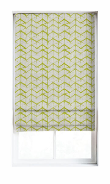 Zig Zag Printed Custom Roman Blinds For Bedroom