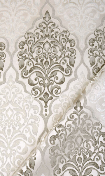 Damask Double Pinch Pleat Custom Drapery
