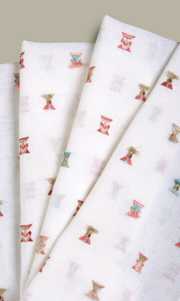 White Sheer Floral Embroidery Curtains