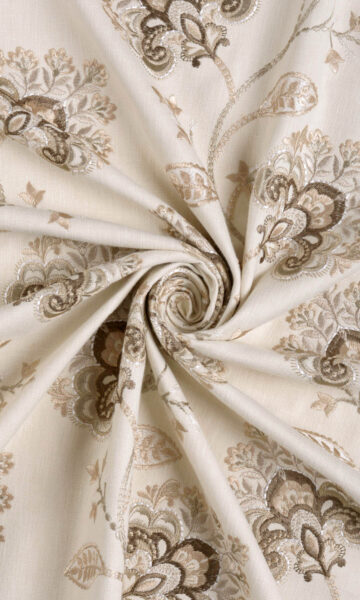 Floral Embroidery Drapes For Bedroom