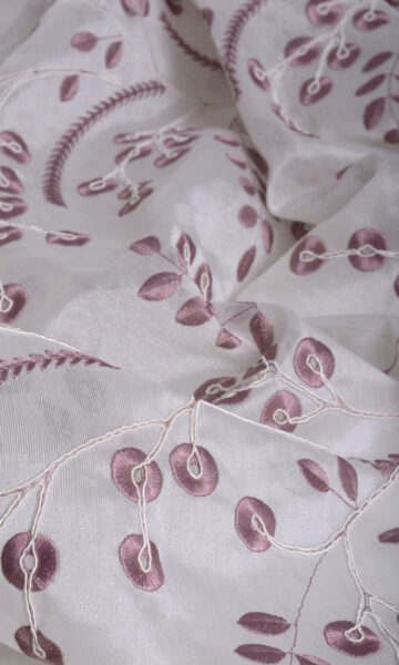 Floral Sheer Extra Long Custom Curtains