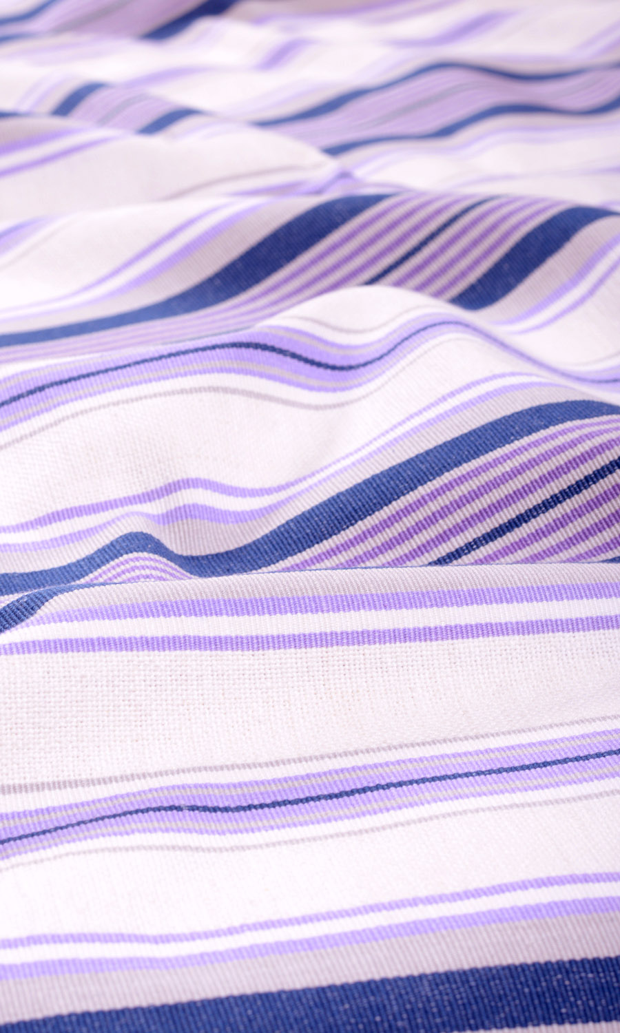 'Vynuoge' Striped Cotton Roman Shades (Violet/ Purple/ White)