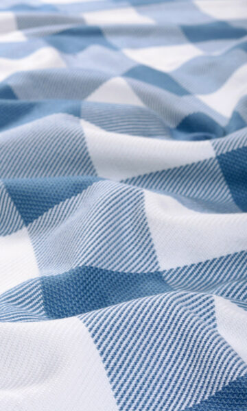 Checked Extra Long Custom Curtains