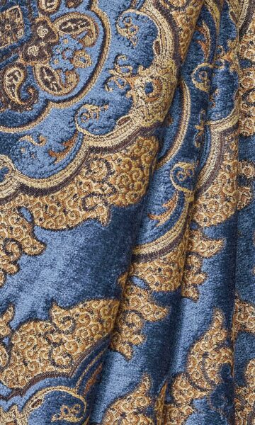 Damask Custom Drapes For Bedroom