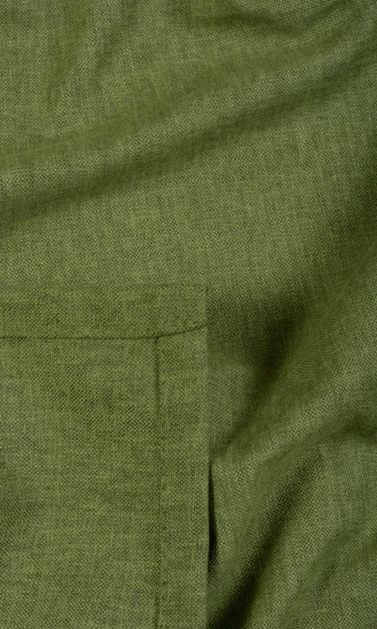 'Dark Cloro' Poly-Linen Custom Size Window Drapery (Green)