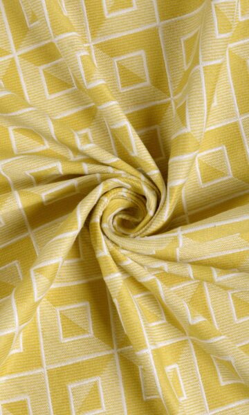 Yellow Geometric Custom Roman Shades