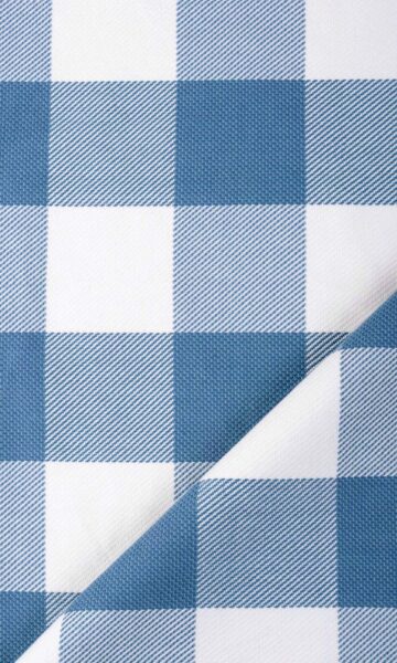 Checked Printed Custom Drapes For Bedroom