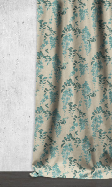 Printed Custom Window Treatments For Living Room