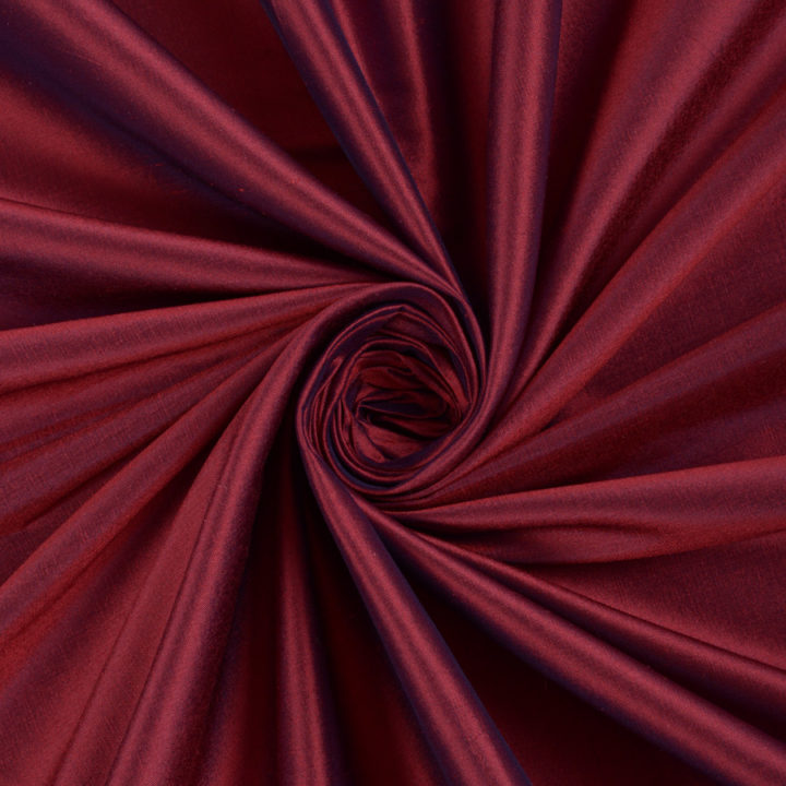 &#8216;Skuqem&#8217; Shantung Silk Made-to-Measure Roman Blinds (Crimson Red)