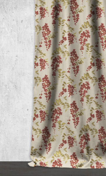 Floral Printed Custom Drapes For Bedroom
