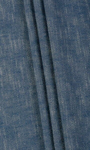 Navy Blue Cotton Custom Drapery & Roman Blinds