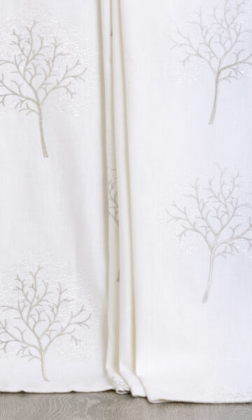 White Cotton Custom Roman Blinds