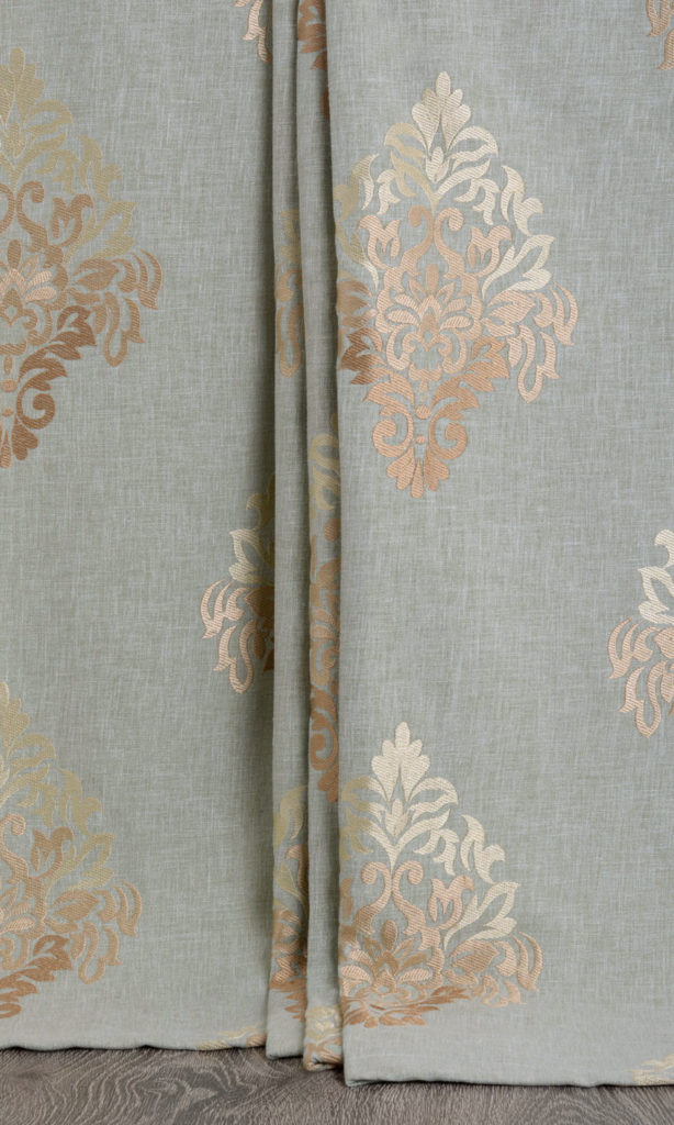 Floral Embroidery Custom Drapes
