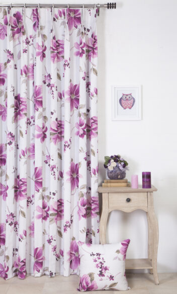 Floral Printed Custom Drapes For Bedroom