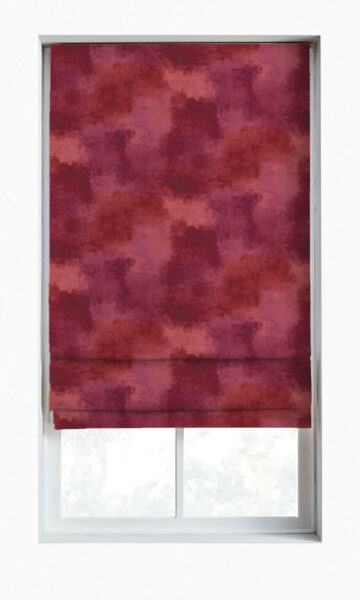 Red Roman Blinds For Living Room