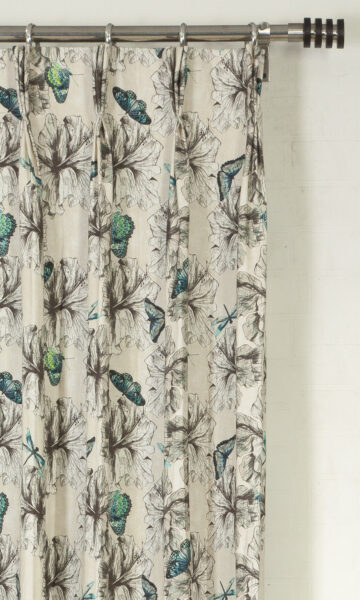 Floral Printed Custom Drapes For Bedroom