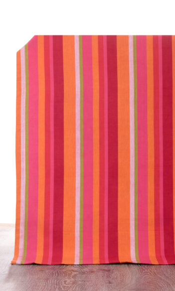 Striped Custom Drapery & Roman Blinds