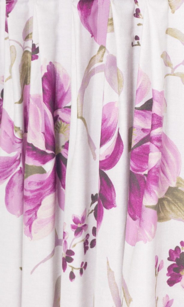 Floral Printed Custom Drapes For Dining Room