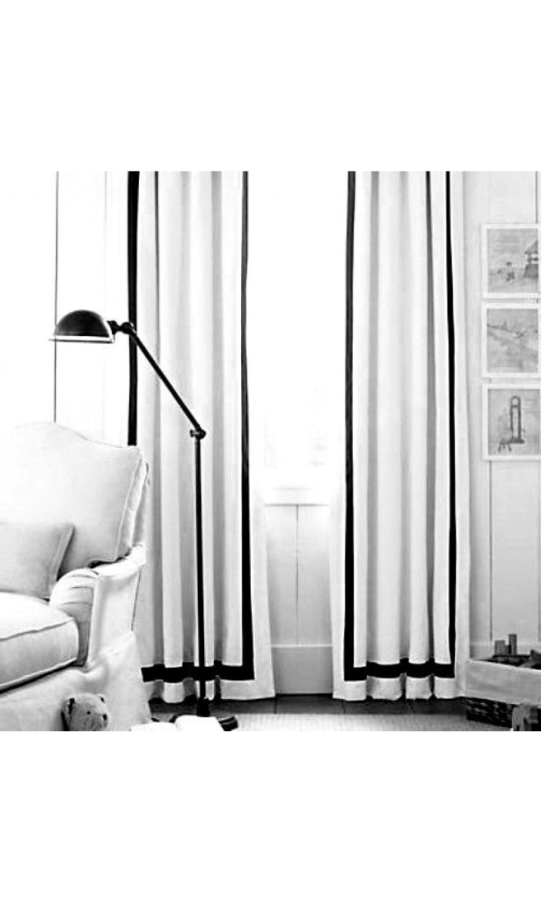 Custom Curtains and Drapes with Grosgrain Ribbon Trim I Spiffy Spools