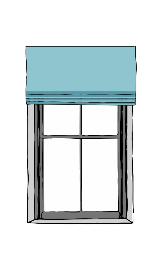 Faux / False Roman Shade Valance I Custom Made by Spiffy Spools