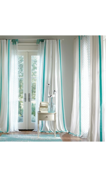 Custom Curtains and Drapes with Grosgrain Ribbon Trim I Spiffy Spools