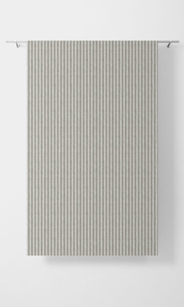 Grey Striped Short Custom Drapes