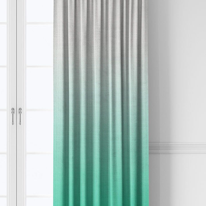 &#8216;Maria&#8217; 2-Tone Ombre Curtains (Seafoam Green)