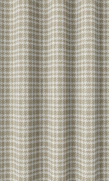Grey Checked Custom Drapes For Living Room