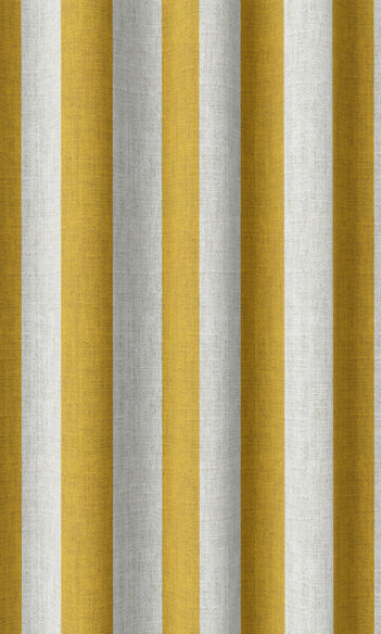 Yellow Striped Custom Fake Shades For Dining Room