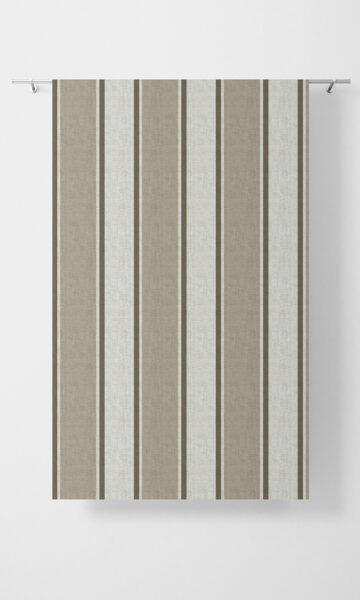 Beige And White Modern Striped Custom Drapes For Bedroom