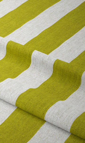 Green And White Stripes Custom Drapes For Kitchen