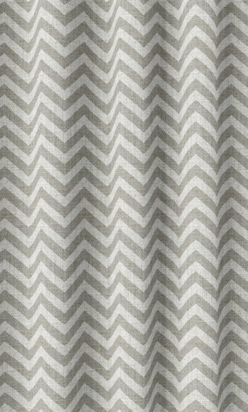 Grey Zig Zag Custom Drapery & Roman Blinds
