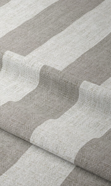 Grey Striped Custom Drapes