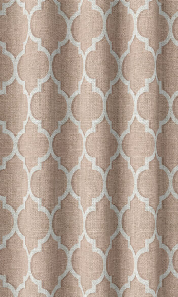 Pink Printed Affordable Custom Drapes For Living Room