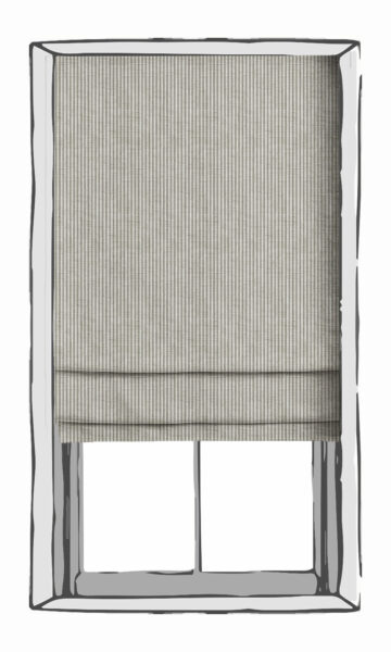 Printed Cotton Custom Roman Shades
