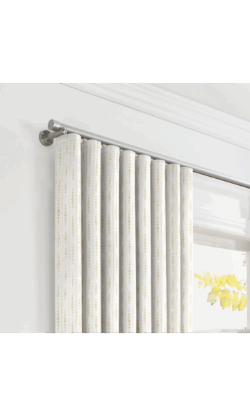 Beige Ripplefold Custom Window Drapes