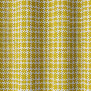 Yellow Checked Custom Drapes