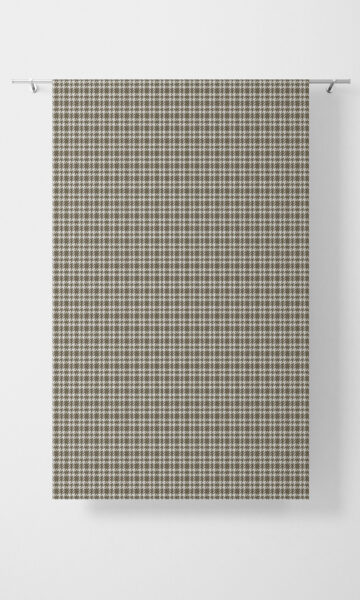 Brown Checked Custom Drapes For Living Room