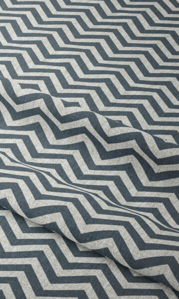Blue Zig Zag Custom Drapes