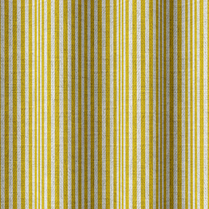 &#8216;Light Ochre&#8217; Custom Striped Window Curtains/ Drapery (Yellow)